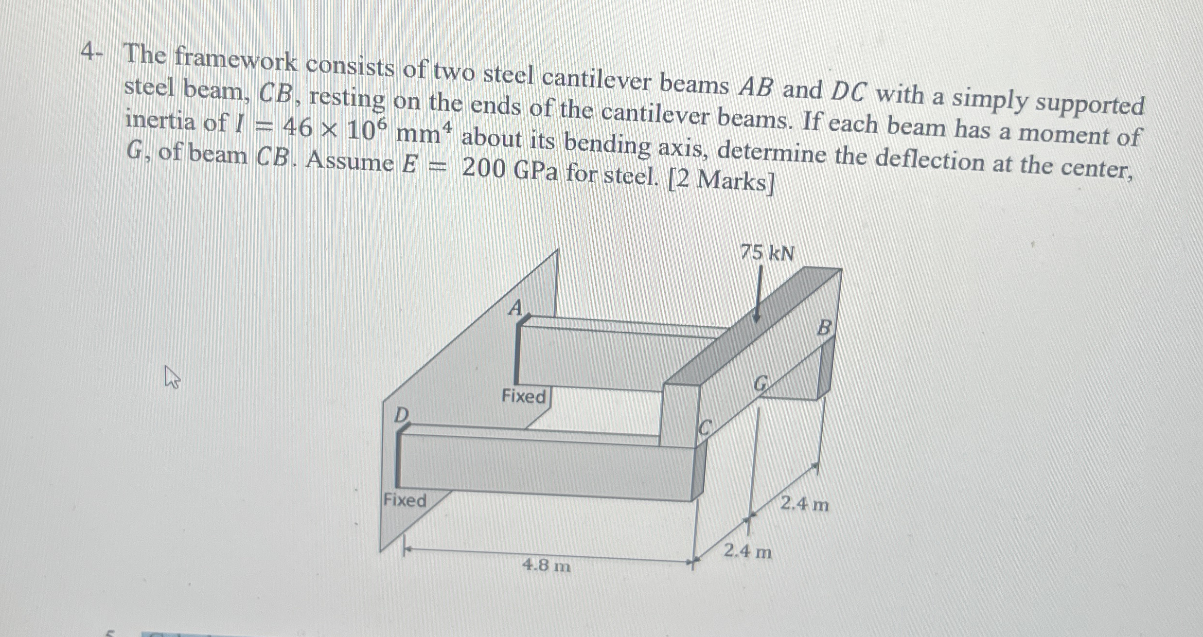 4 - The framework consists of two steel