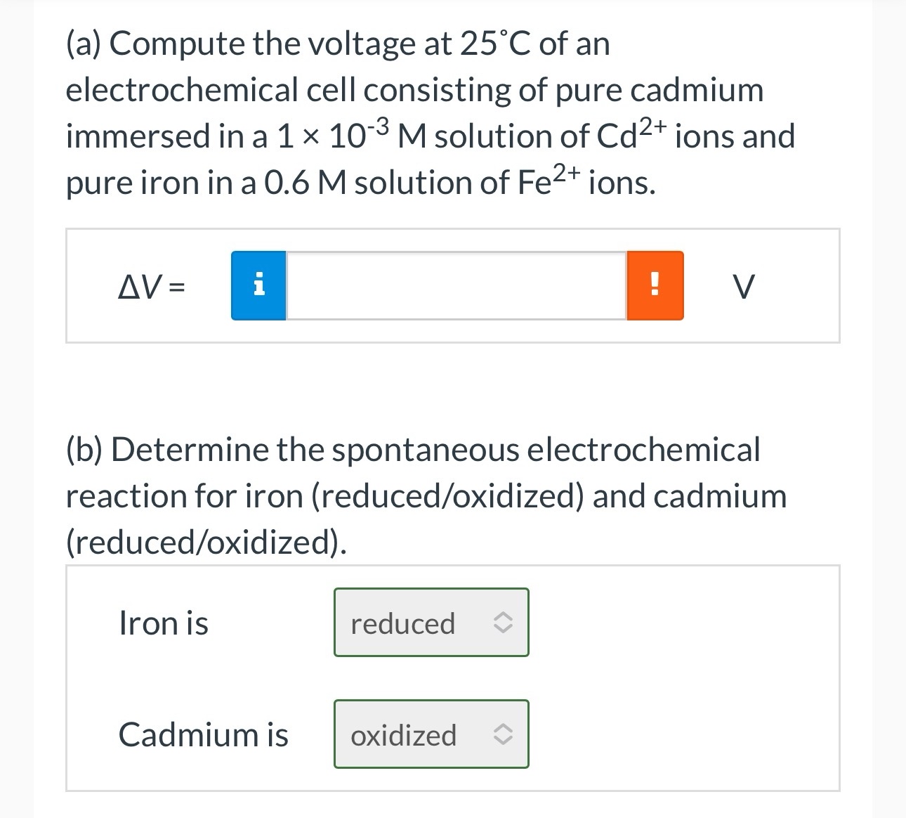 ( a ) Compute the voltage at 2 5 C of an