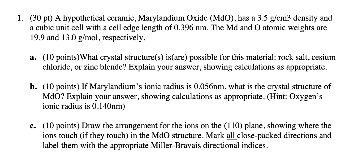 ( 3 0 p t ) A hypothetical ceramic, Marylandium