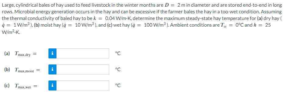 Large, cylindrical bales of hay used to feed