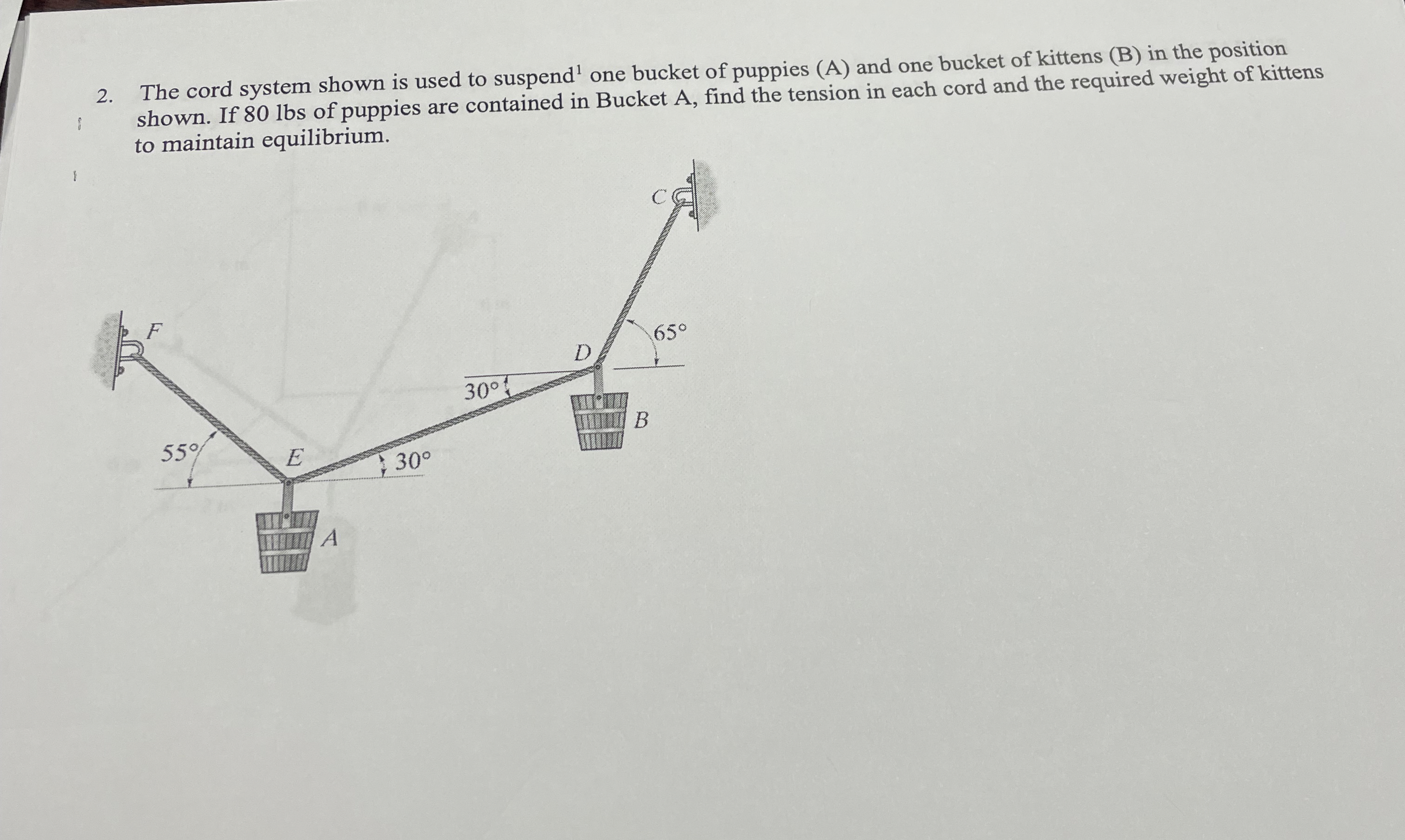 The cord system shown is used to suspend ? 1 one