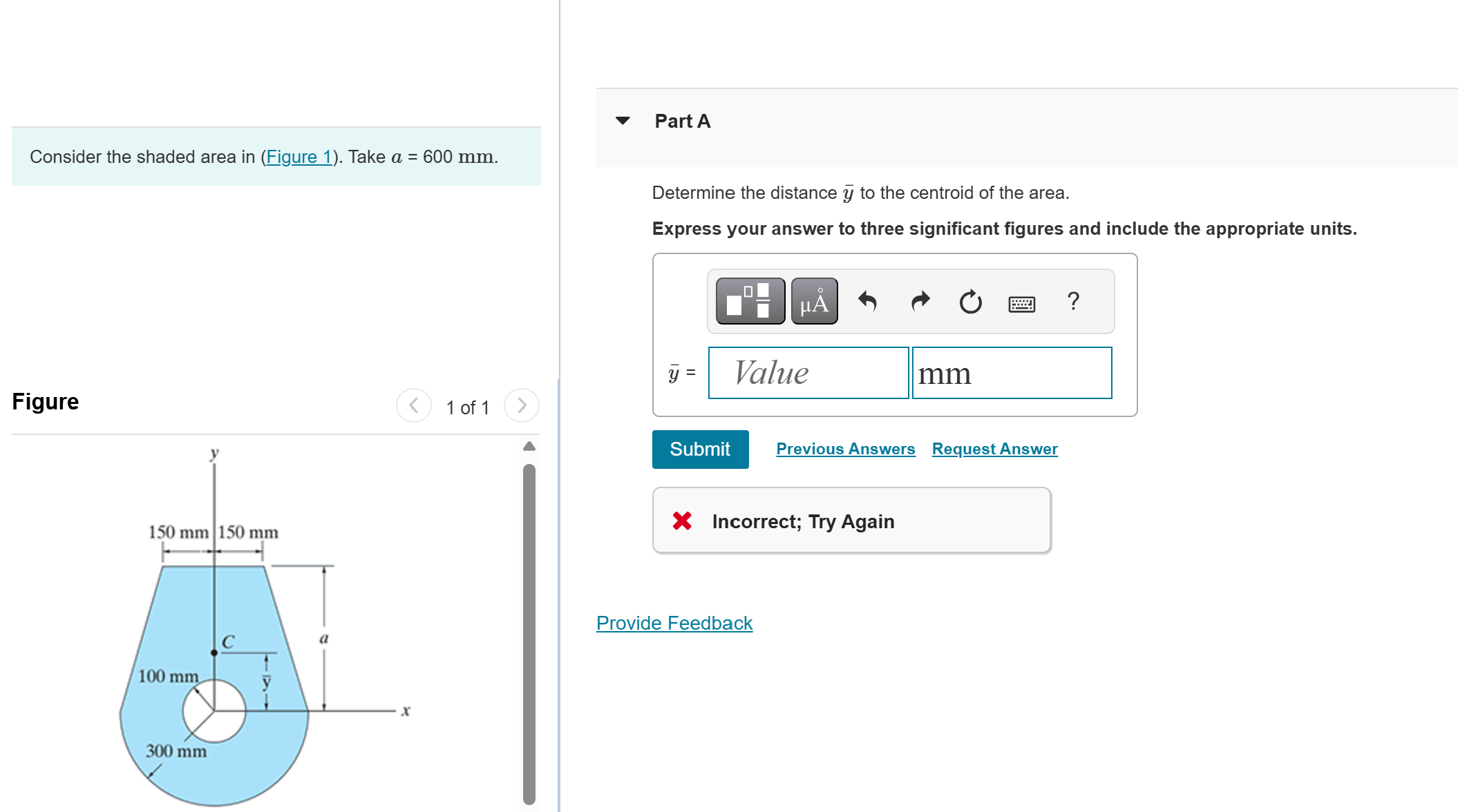 Consider the shaded area in ( Figure 1 ) . Take \