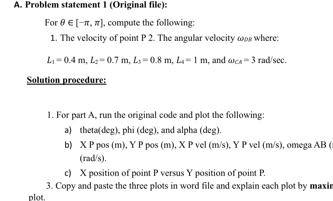 A . Problem statement 1 ( Original file ) : For i
