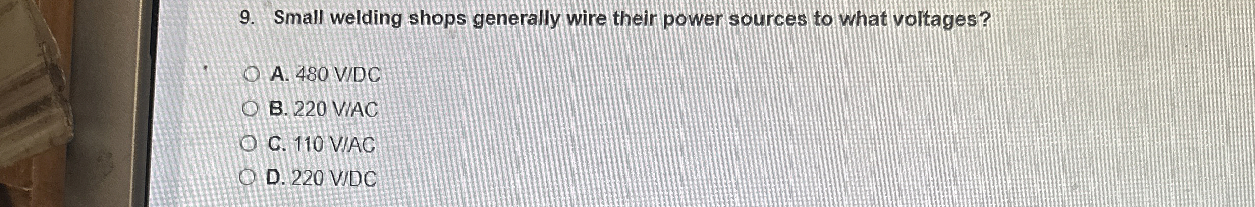 Small welding shops generally wire their power