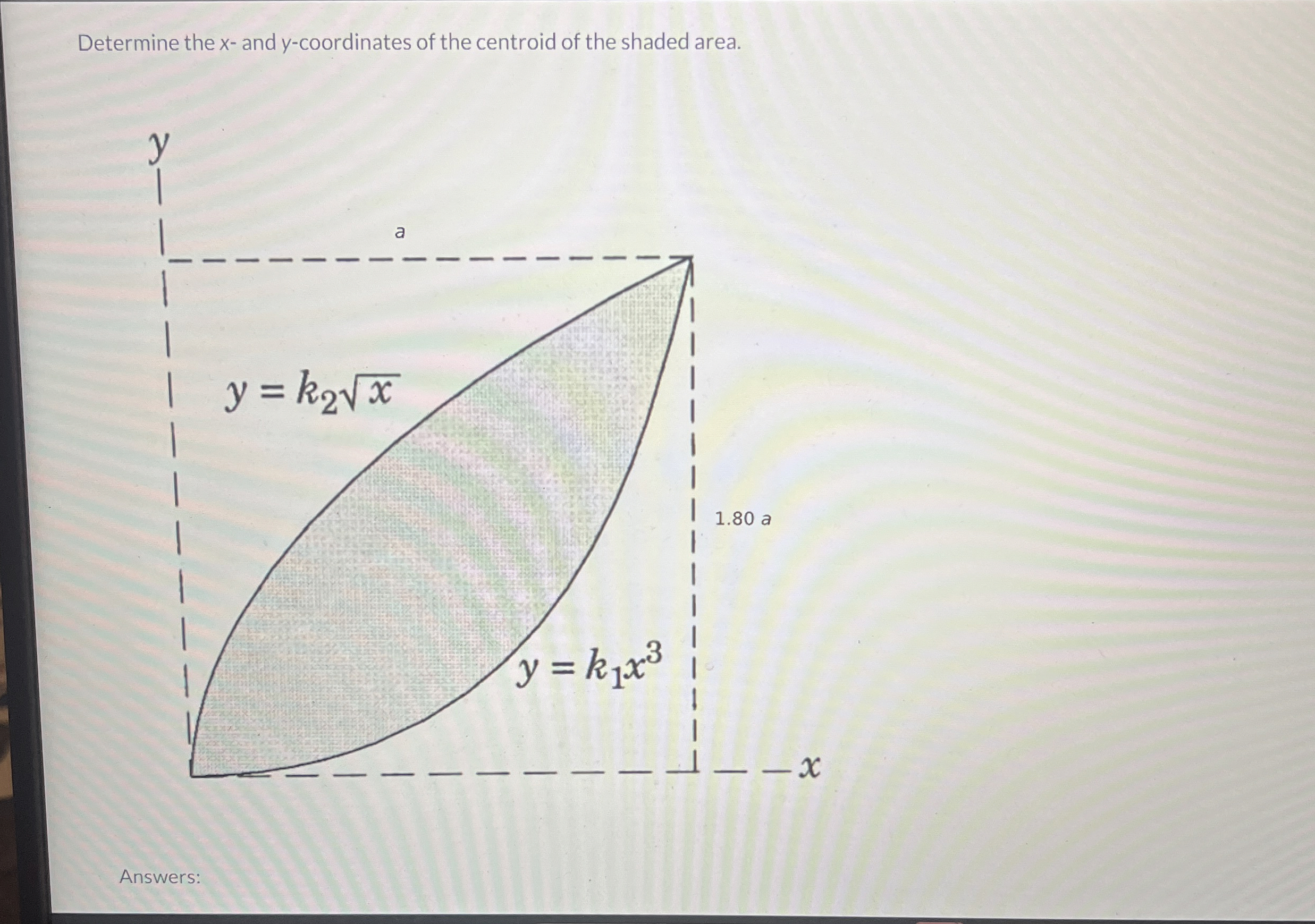 Determine the x - and y - coordinates of the