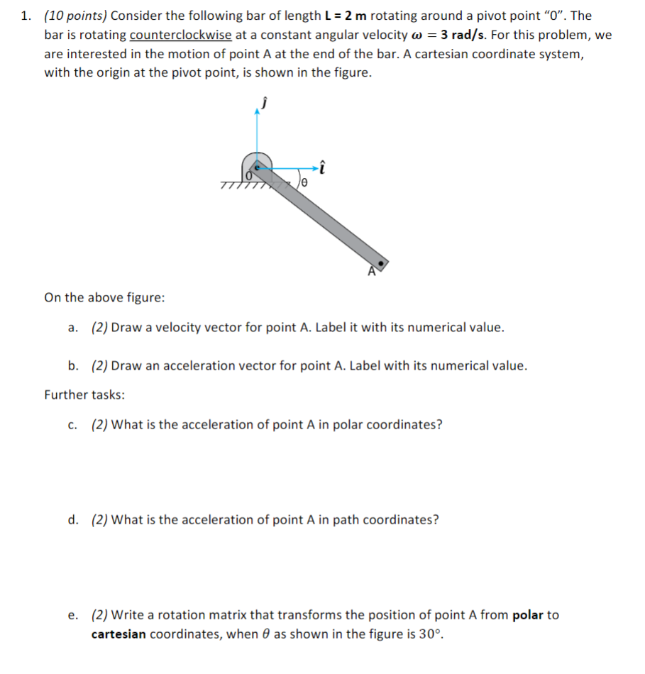 1 . ( 1 0 points ) Consider the following bar of