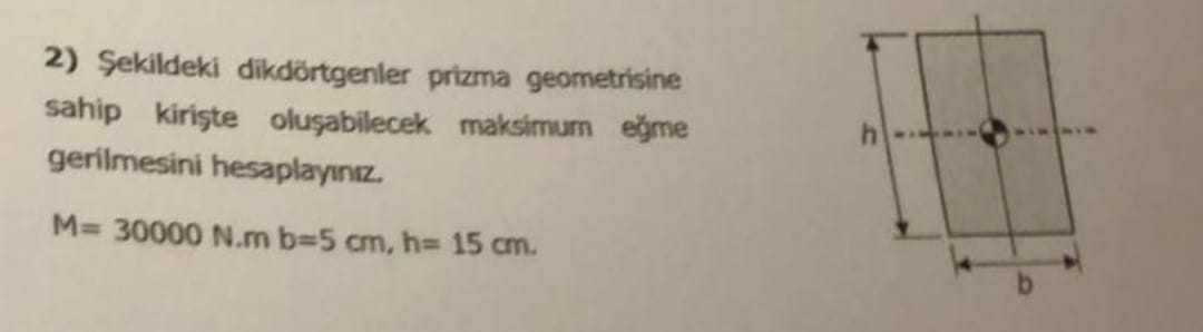 Sekildeki dikd rtgenler prizma geometrisine sahip