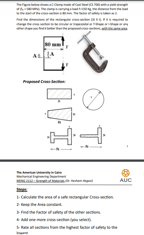 MENG 2 1 1 2 - Strength of Materials ( Dr .