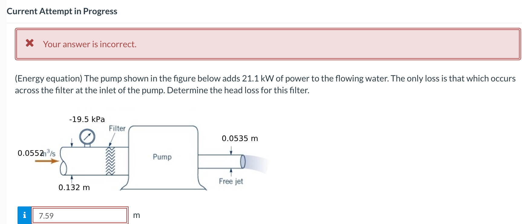 Current Attempt in Progress Your answer is