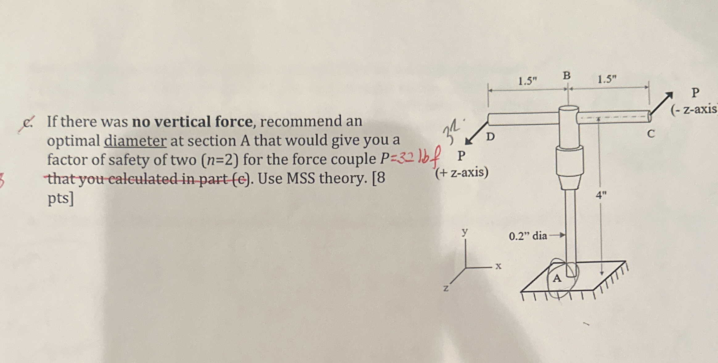 If there was no vertical force, recommend an