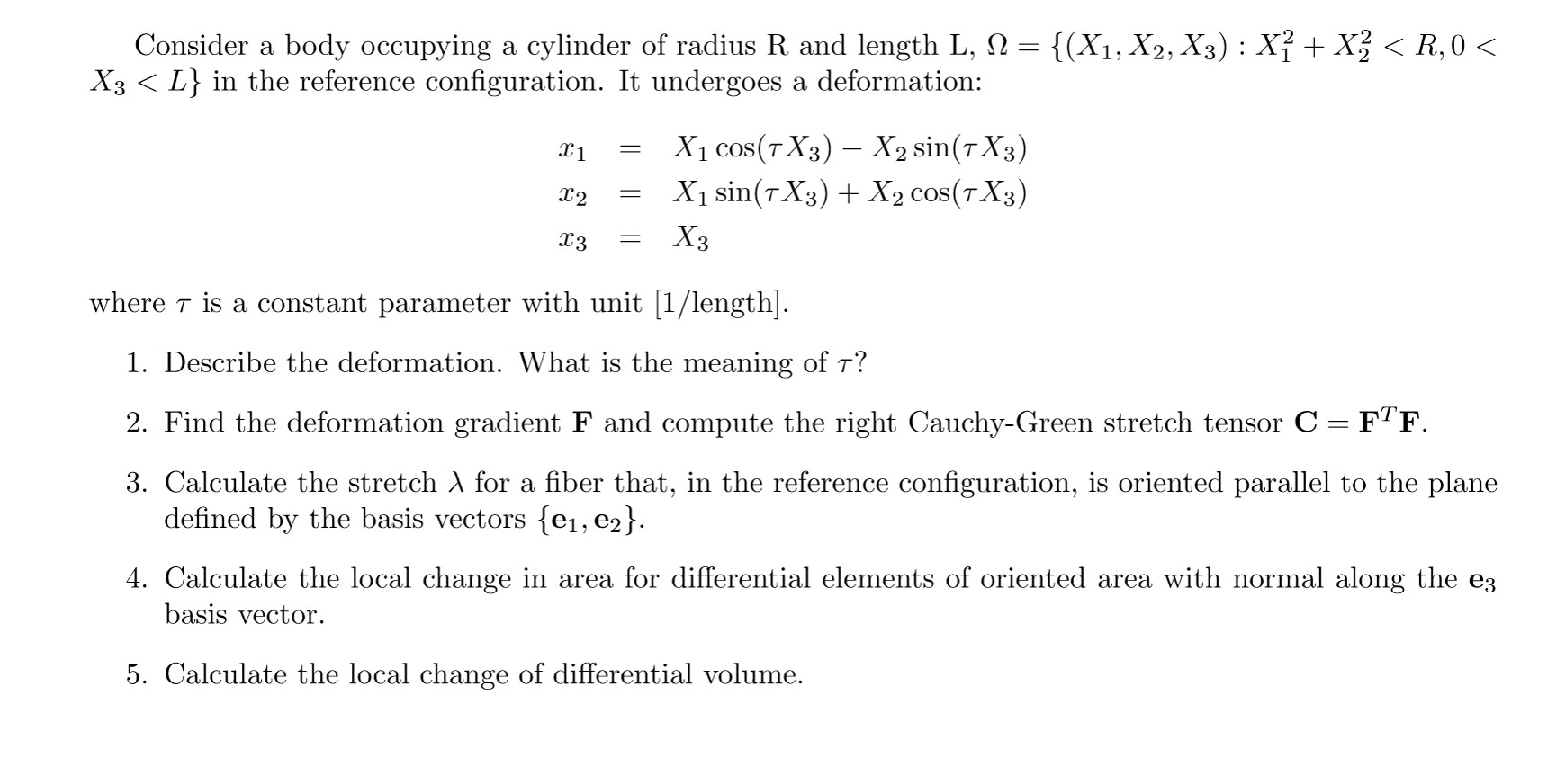 Continuum Mechanics see image