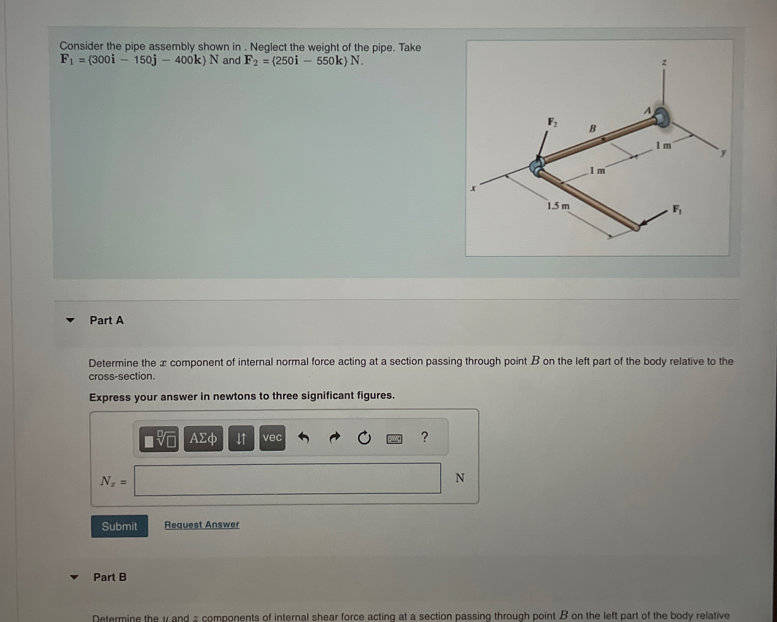 Please do all parts. Part A: Determine the x