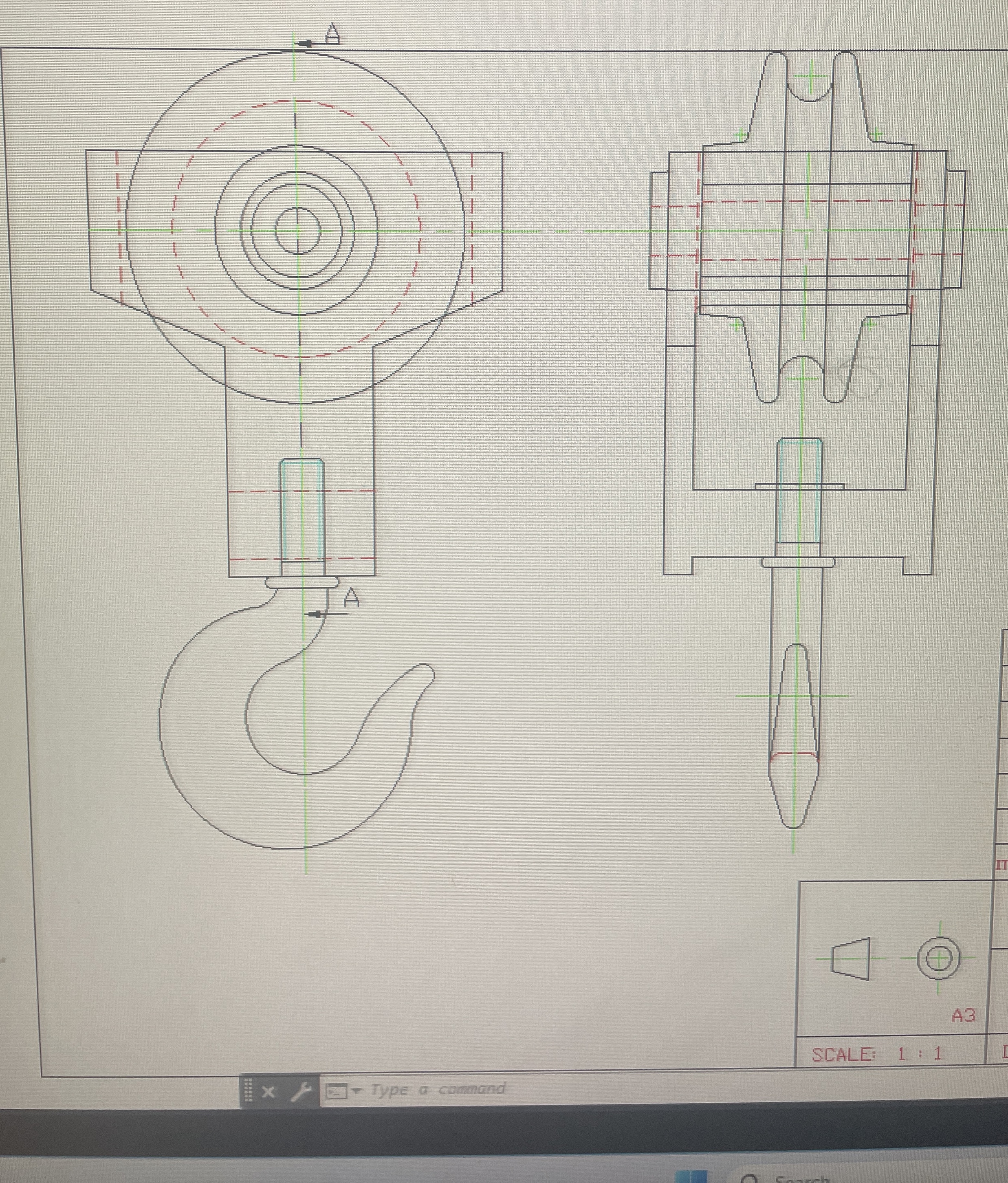 half Section of the right view