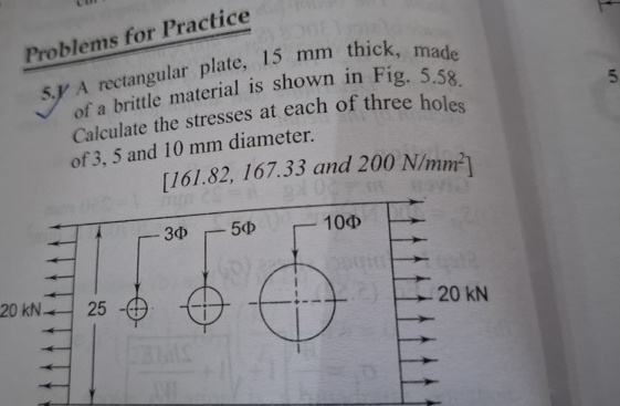 Problems for Practice 5 . y A rectangular plate,