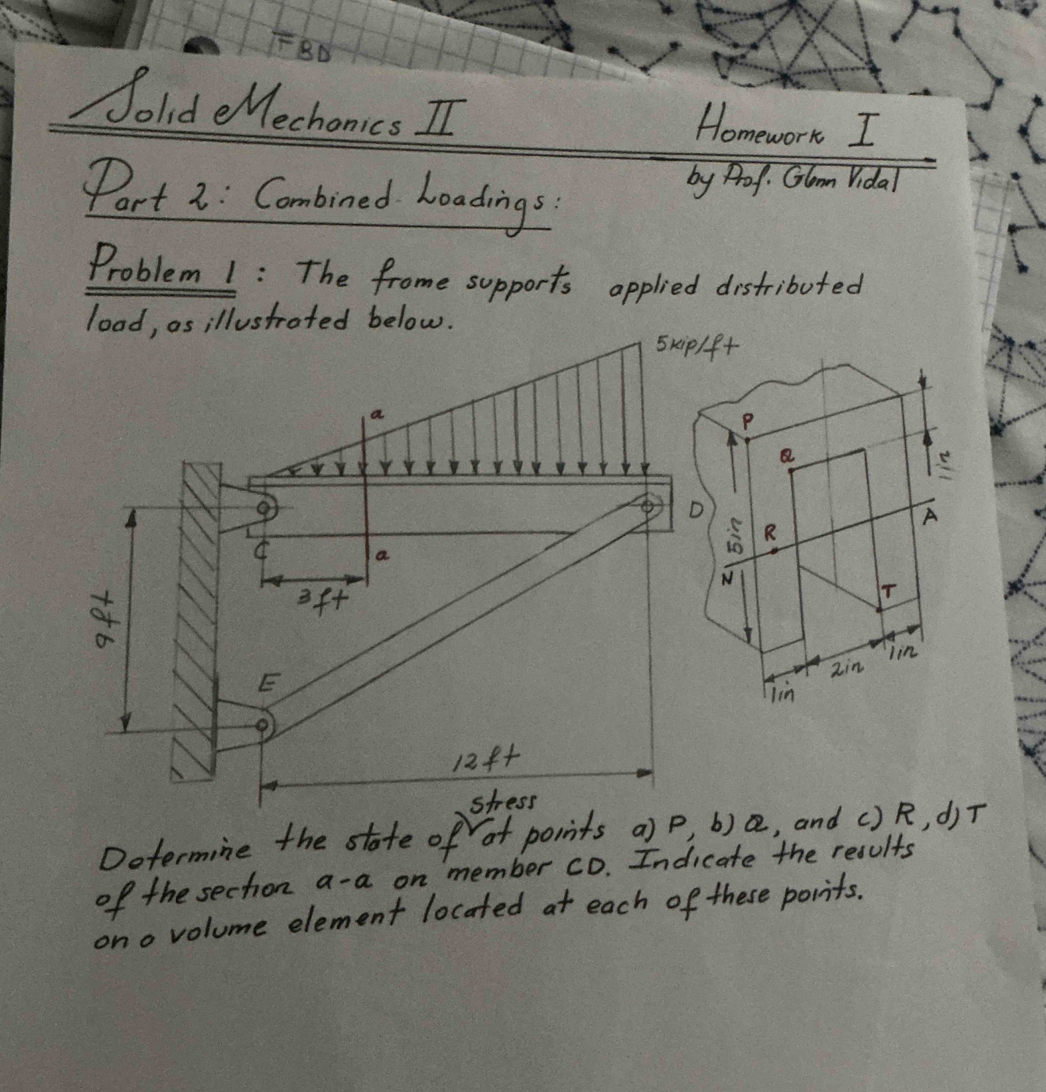 Problem 1 : The frame supports applied
