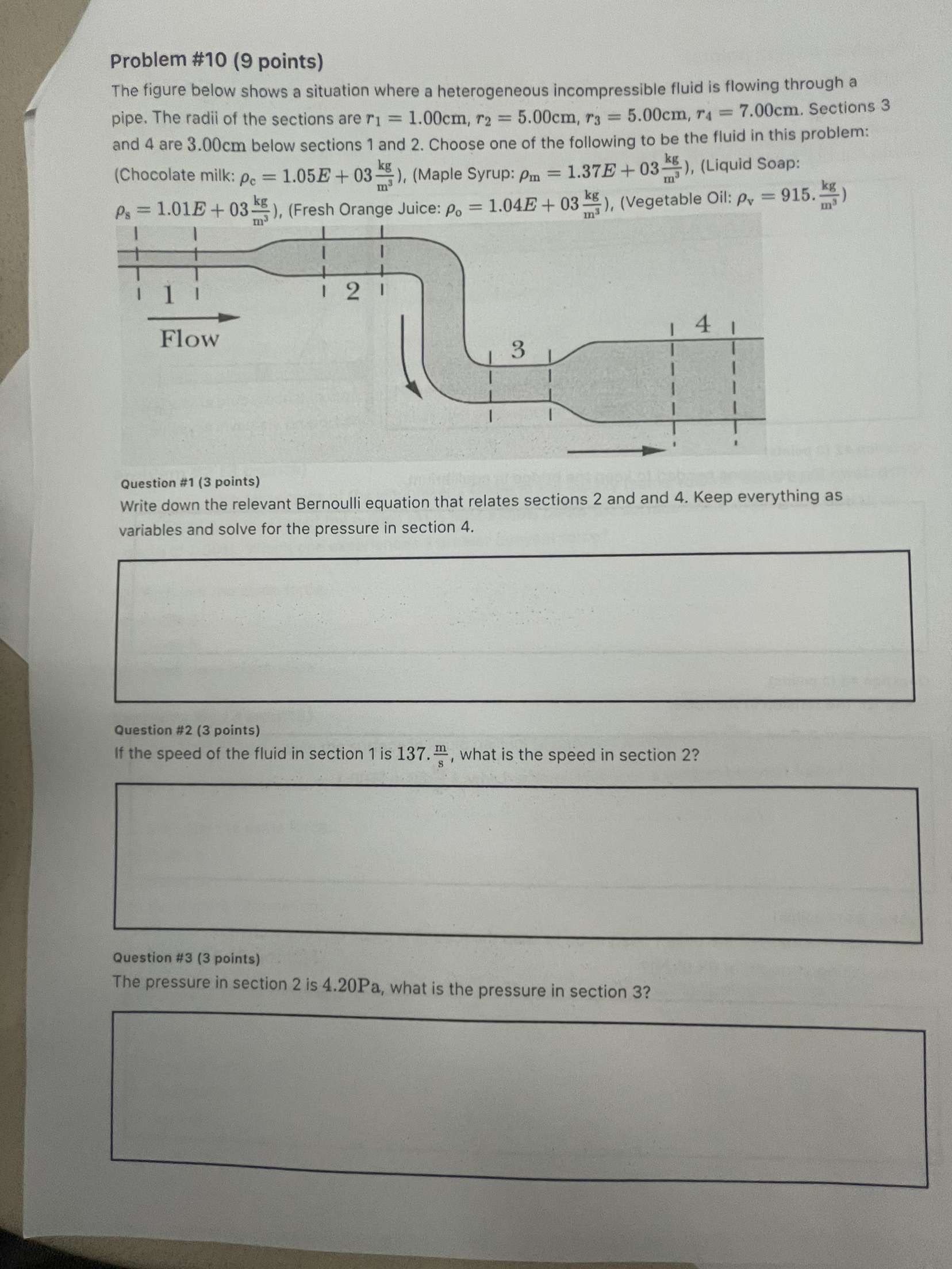 Problem # 1 0 ( 9 points ) The figure below shows