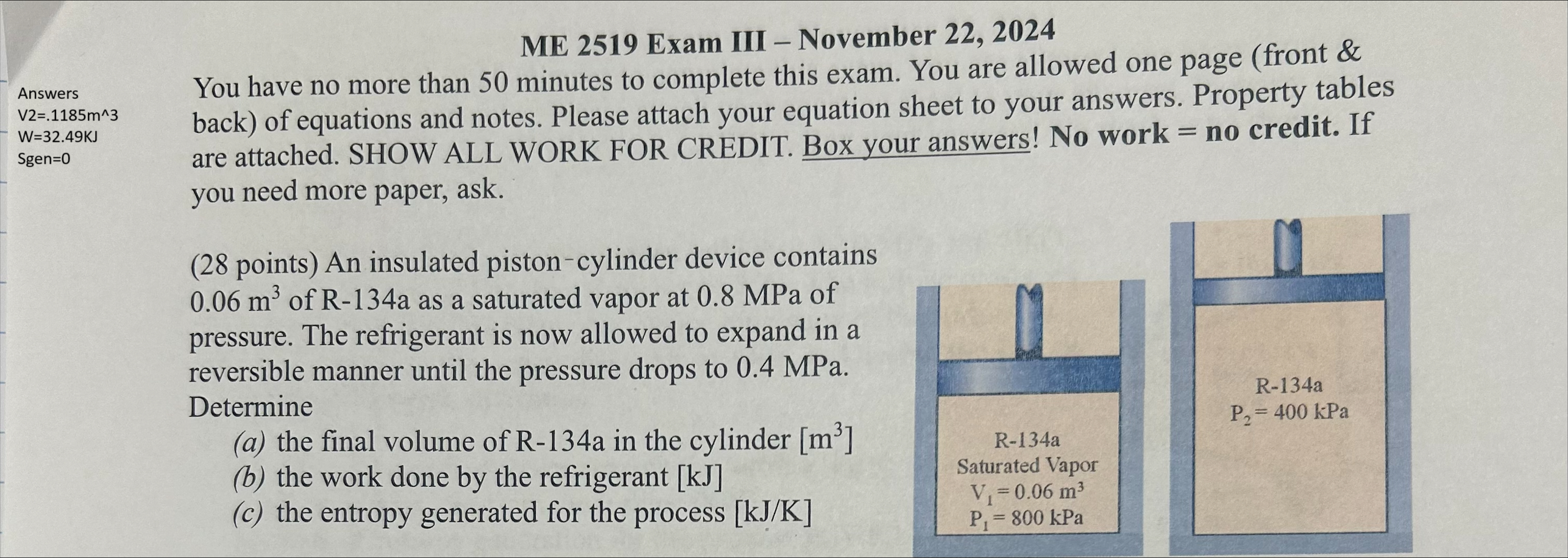 ME 2 5 1 9 Exam III - November 2 2 , 2 0 2 4