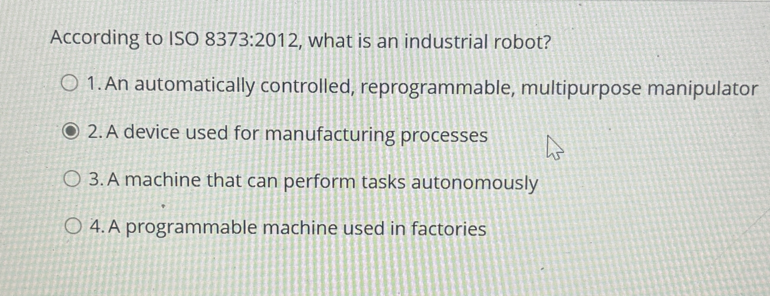 According to ISO 8 3 7 3 : 2 0 1 2 , what is an
