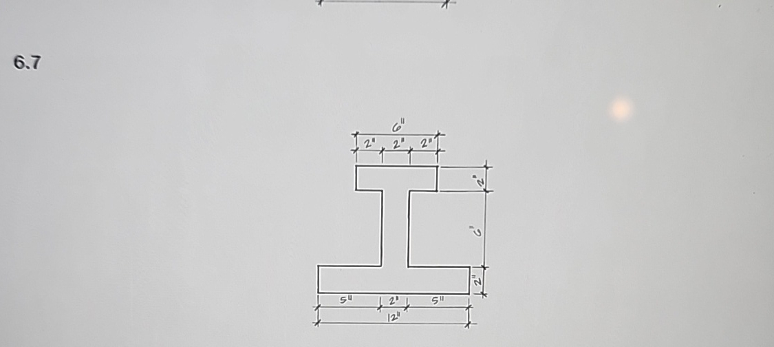 6 . 7 Determine the moment of inertia about x axis