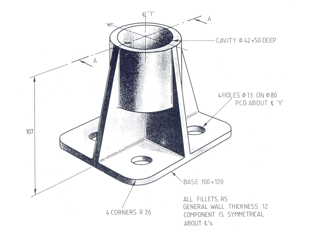 draw the isometric view as shown in the diagram,