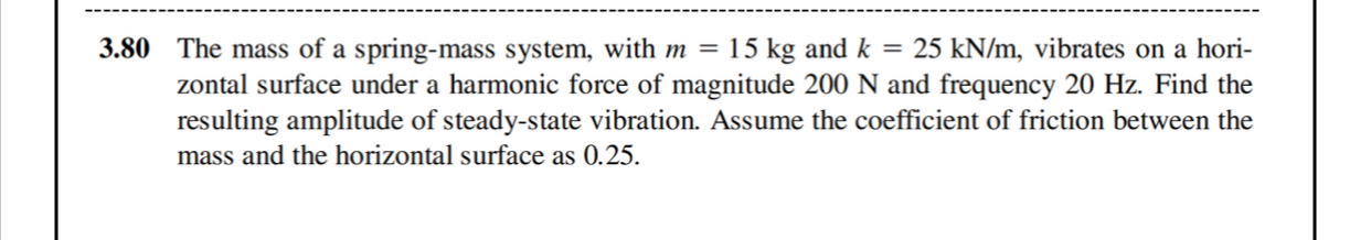 3 . 8 0 The mass of a spring - mass system, with