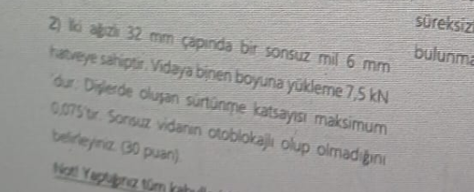 iki a zl 3 2 mm capind bi sonsuz mil 6 mm hatveye