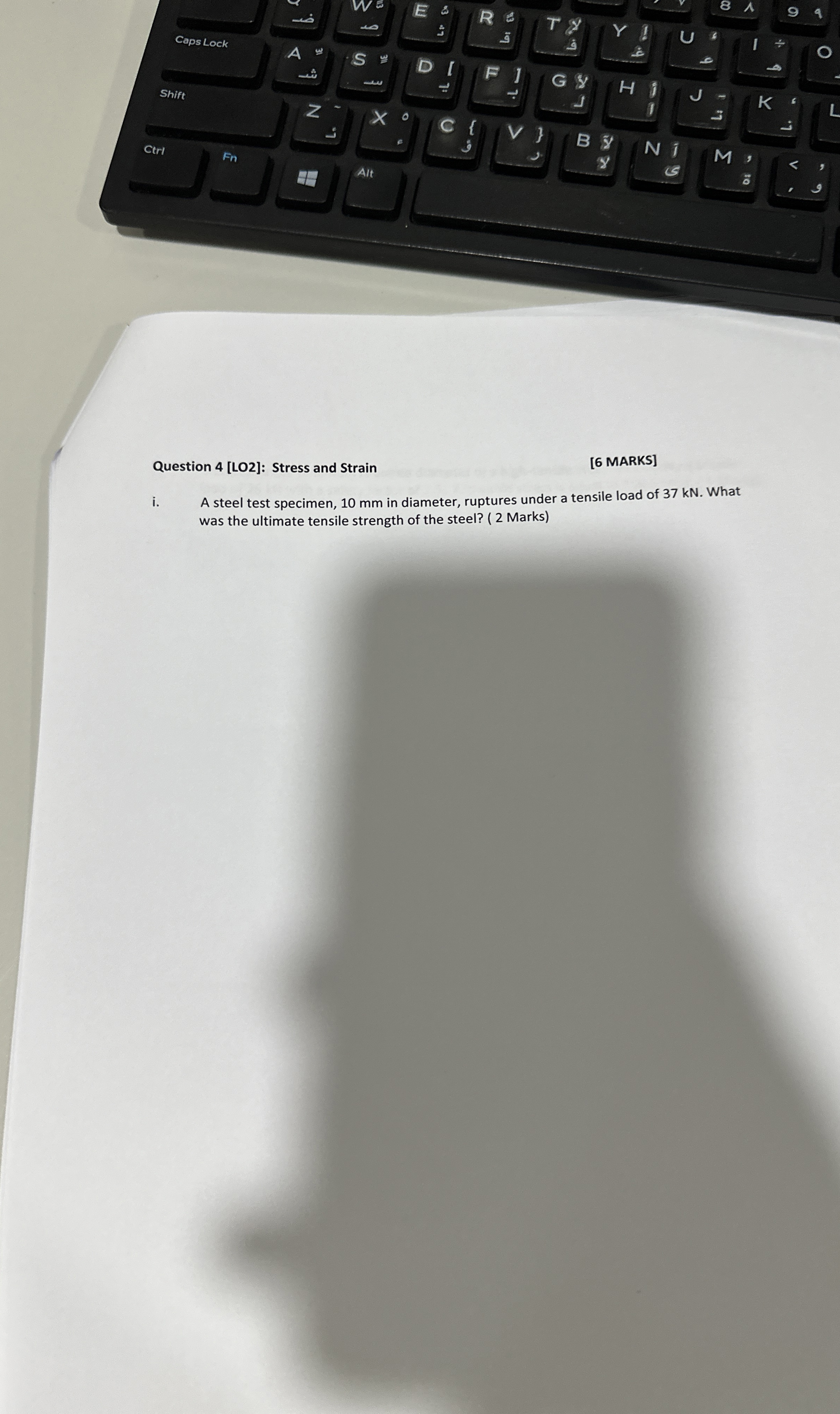 Caps Lock Shift CtrI F n Alt Question 4 [ LO 2 ]