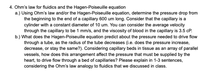 Consider a catheter inserted into a blood vessel.
