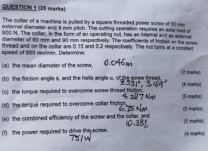 The cutter of a machine is pulled by a square