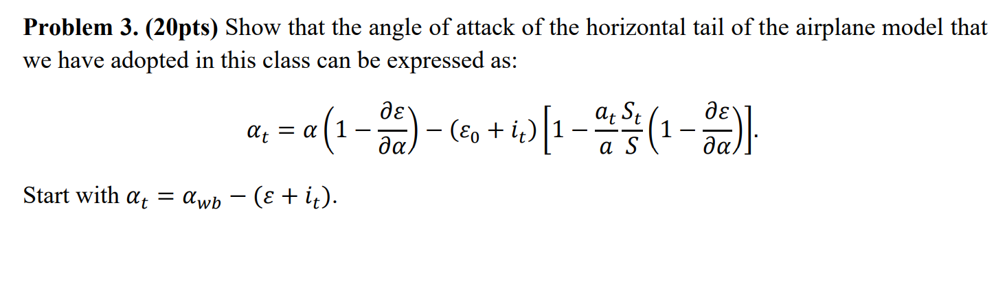 Problem 3 . ( 2 0 pts ) Show that the angle of