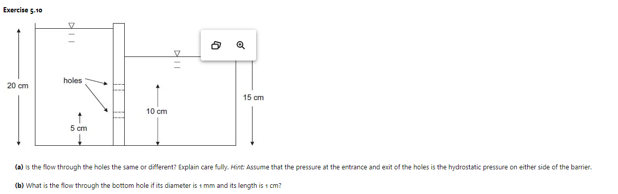 Exercise 5 . 1 0 ( a ) Is the flow through the