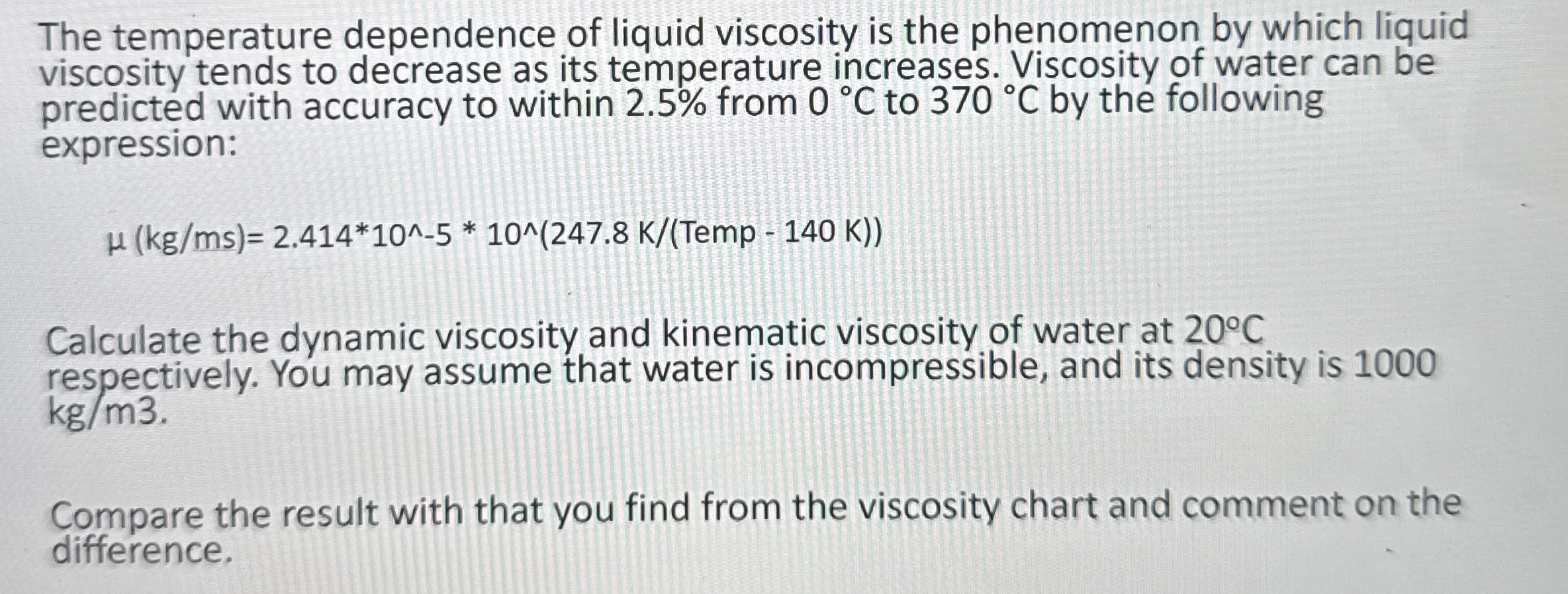 The temperature dependence of liquid viscosity is