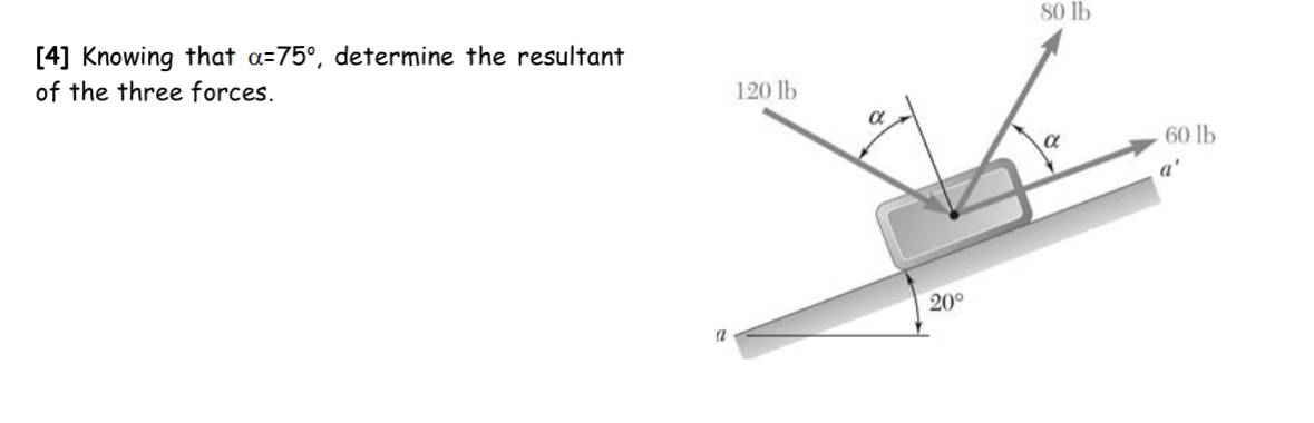 [ 4 ] Knowing that = 7 5 , determine the