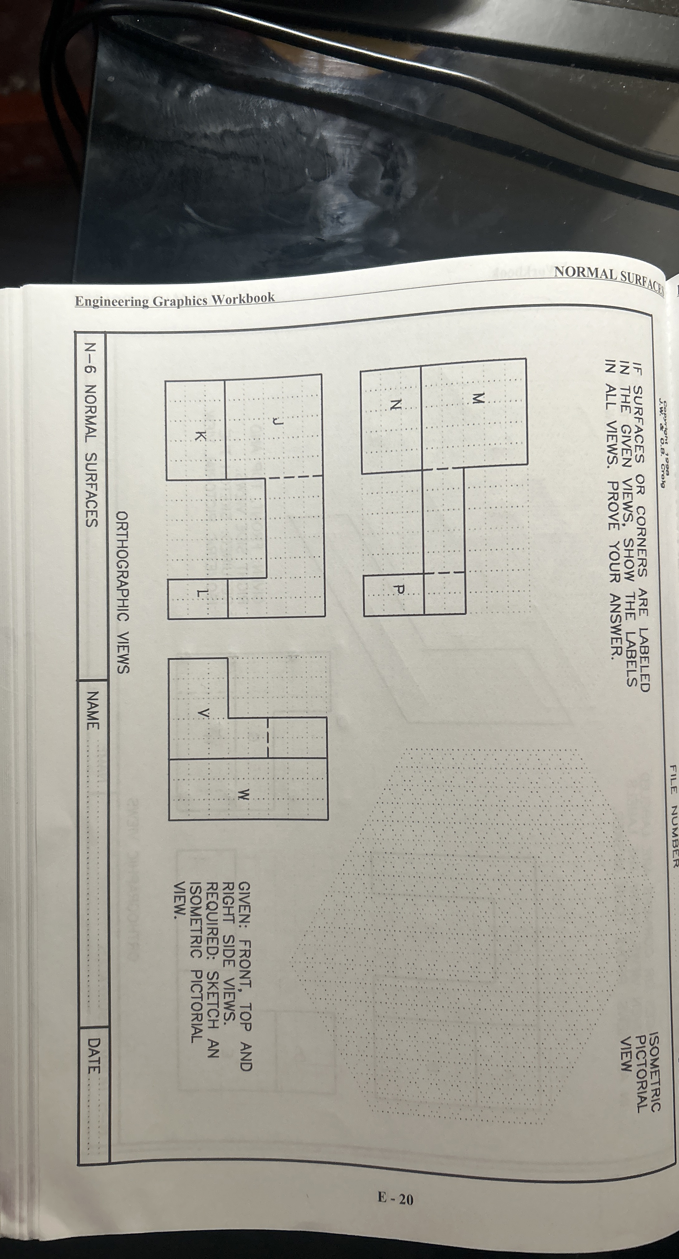 Engineering Graphics Workbook NORMAL SURPACP E -