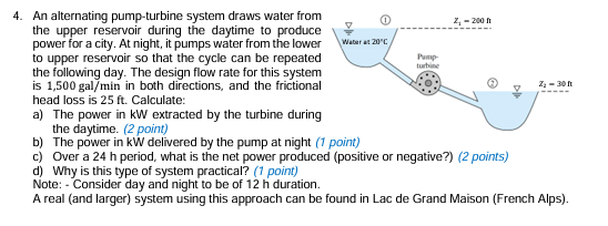 An alternating pump - turbine system draws water