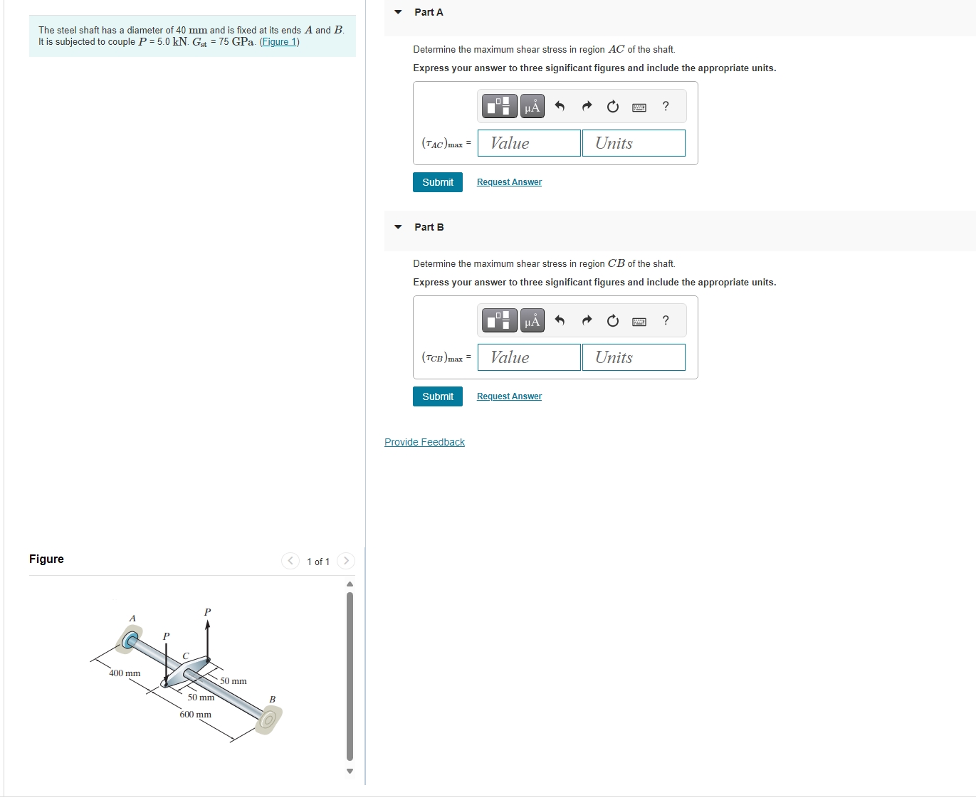 The steel shaft has a diameter of 4 0 mm and is