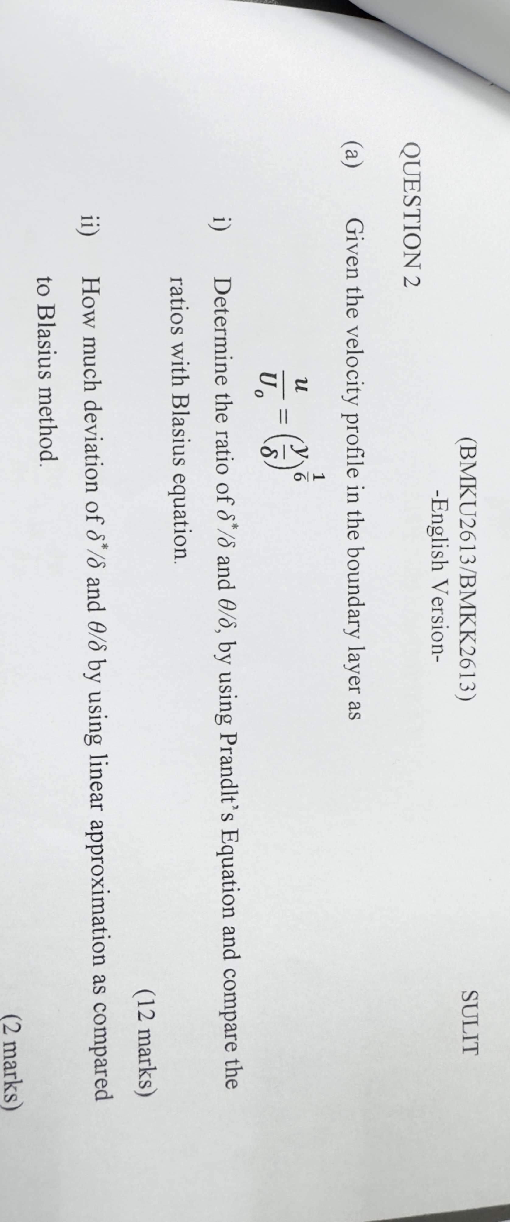 ( BMKU 2 6 1 3 / BMKK 2 6 1 3 ) SULIT - English