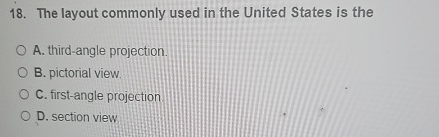 The layout commonly used in the United States is