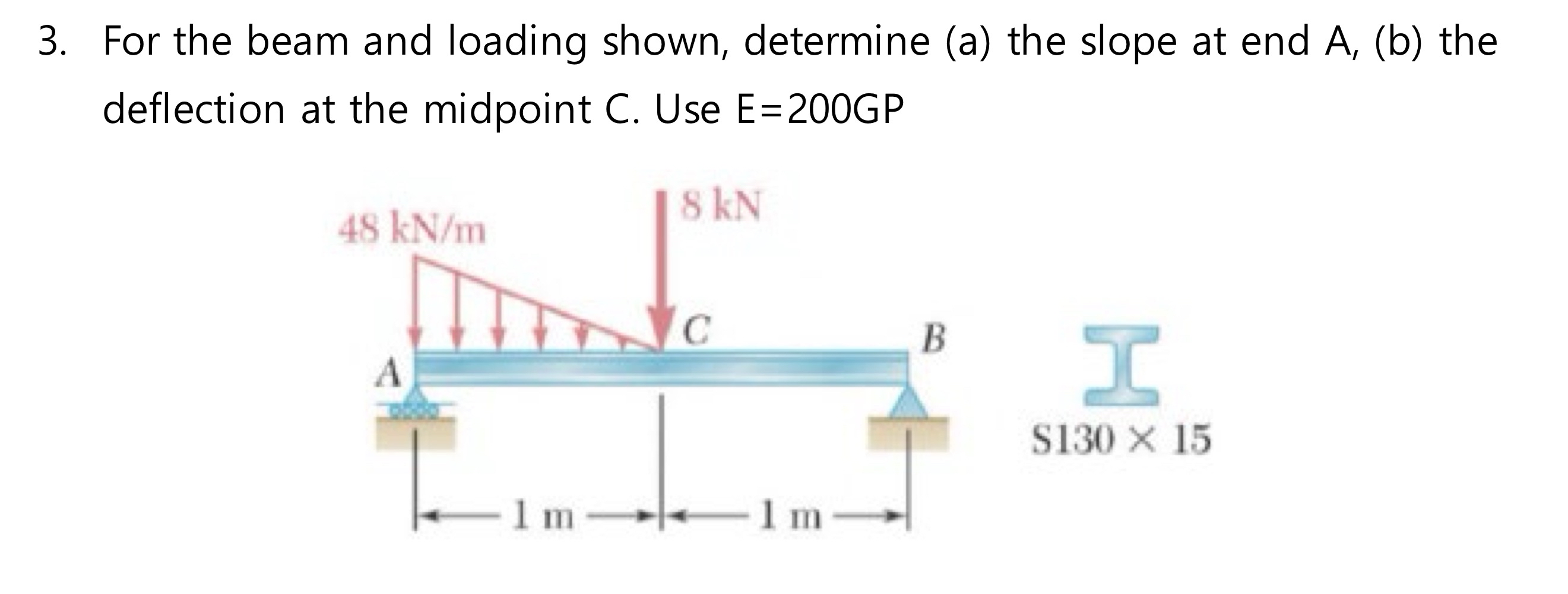 For the beam and loading shown, determine ( a )