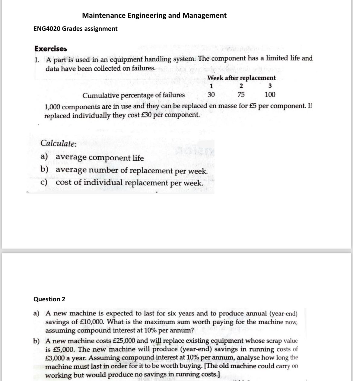 Maintenance Engineering and Management ENG 4 0 2
