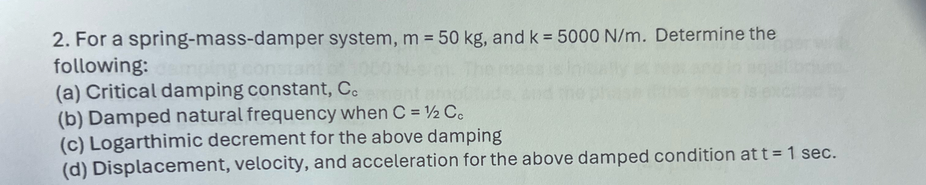 A 1 0 0 kg mass is suspended by a spring of
