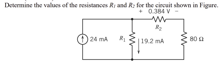 Determine the values of the resistances R I and R