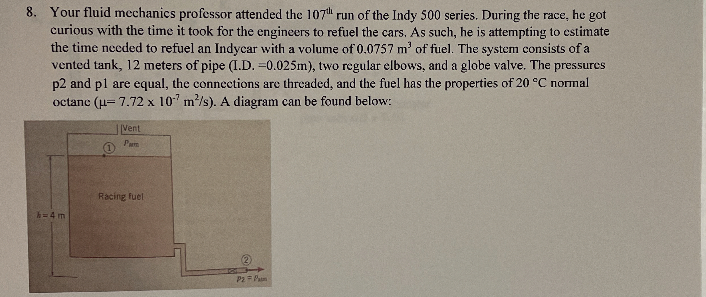 Your fluid mechanics professor attended the 1 0 7