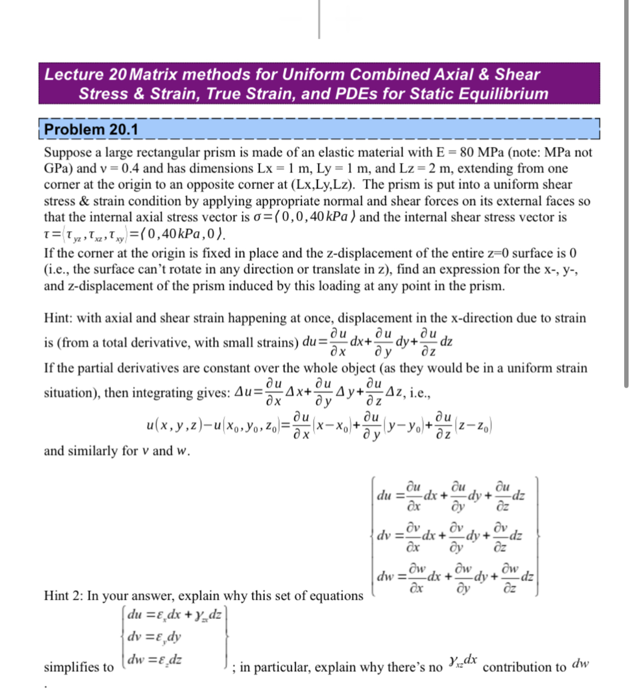 Lecture 2 0 Matrix methods for Uniform Combined