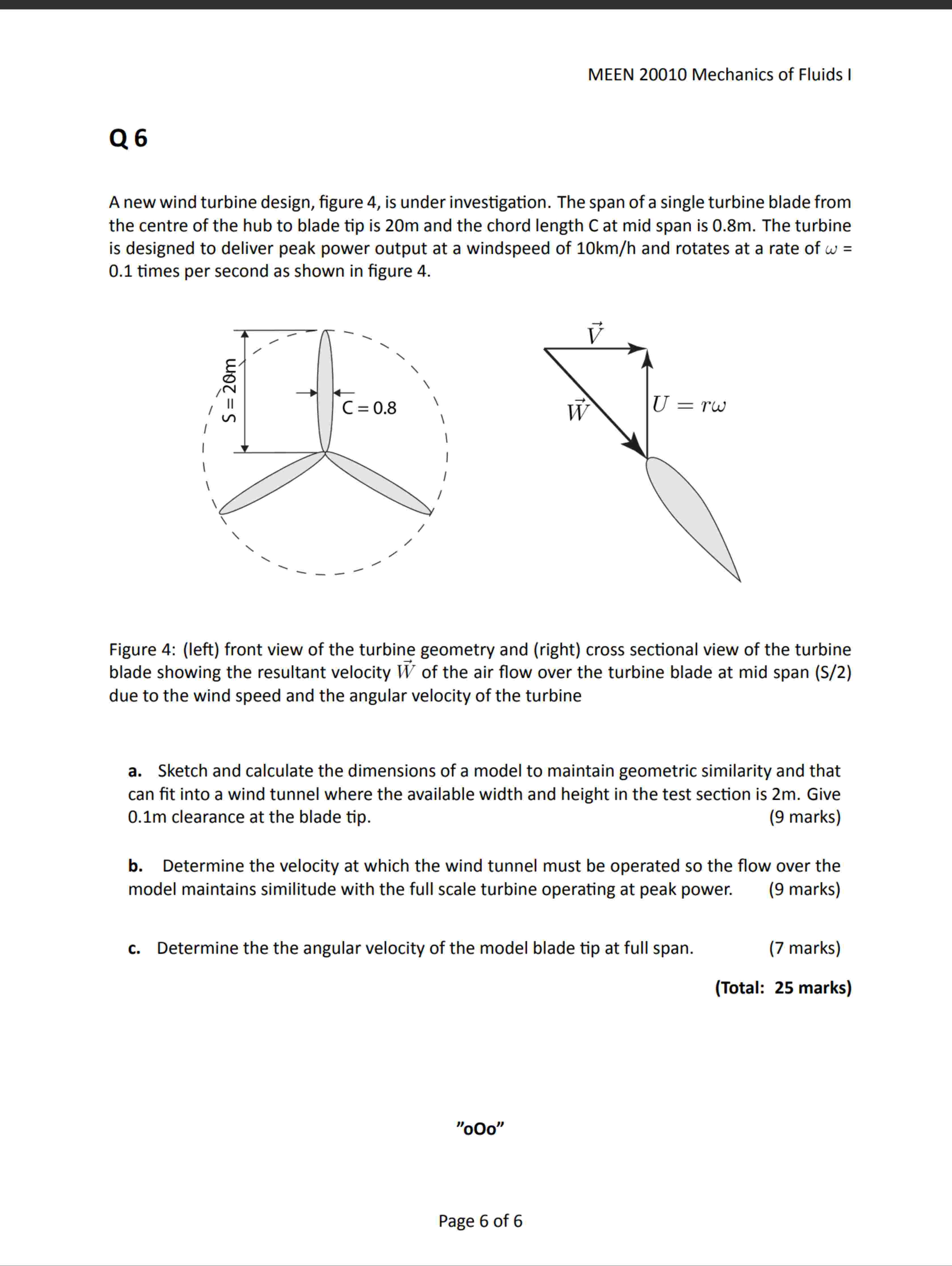 Q 6 A new wind turbine design, figure 4 , is