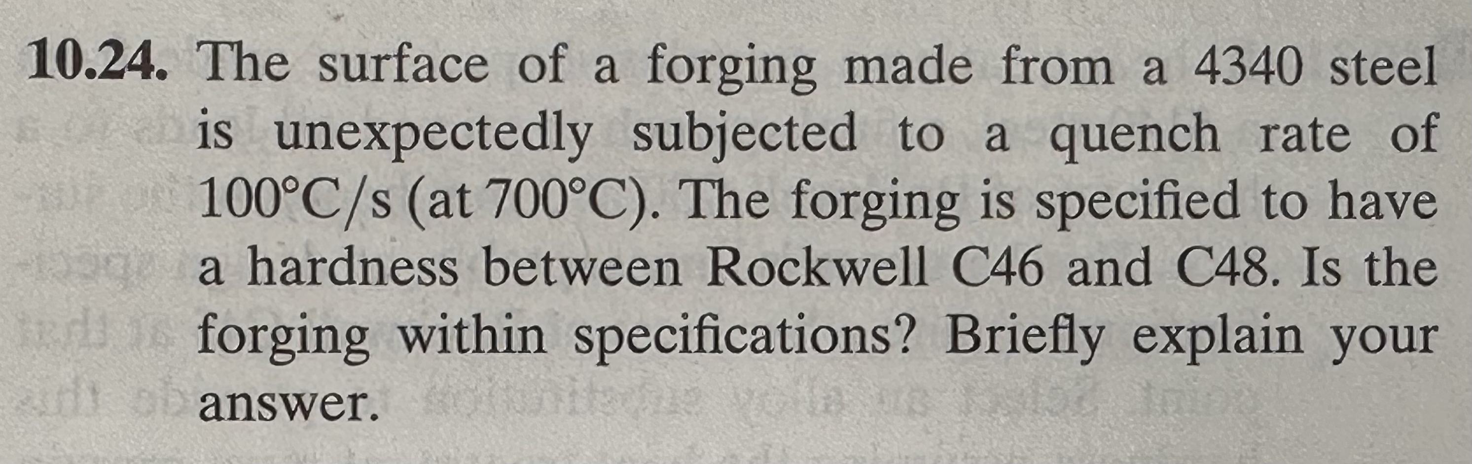 1 0 . 2 4 . The surface of a forging made from a