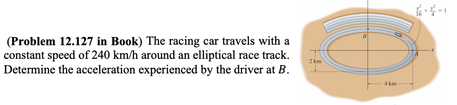 ( Problem 1 2 . 1 2 7 in Book ) The racing car
