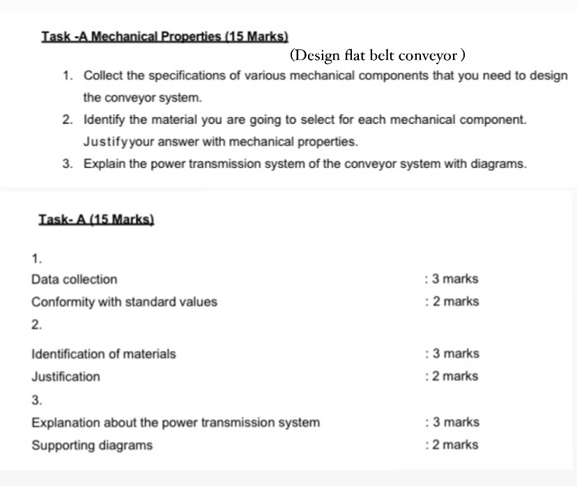 Iask - A Mechanical Properties ( 1 5 Marks ) (