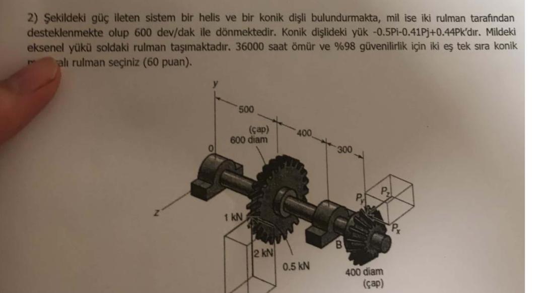 The power transmission system in the figure