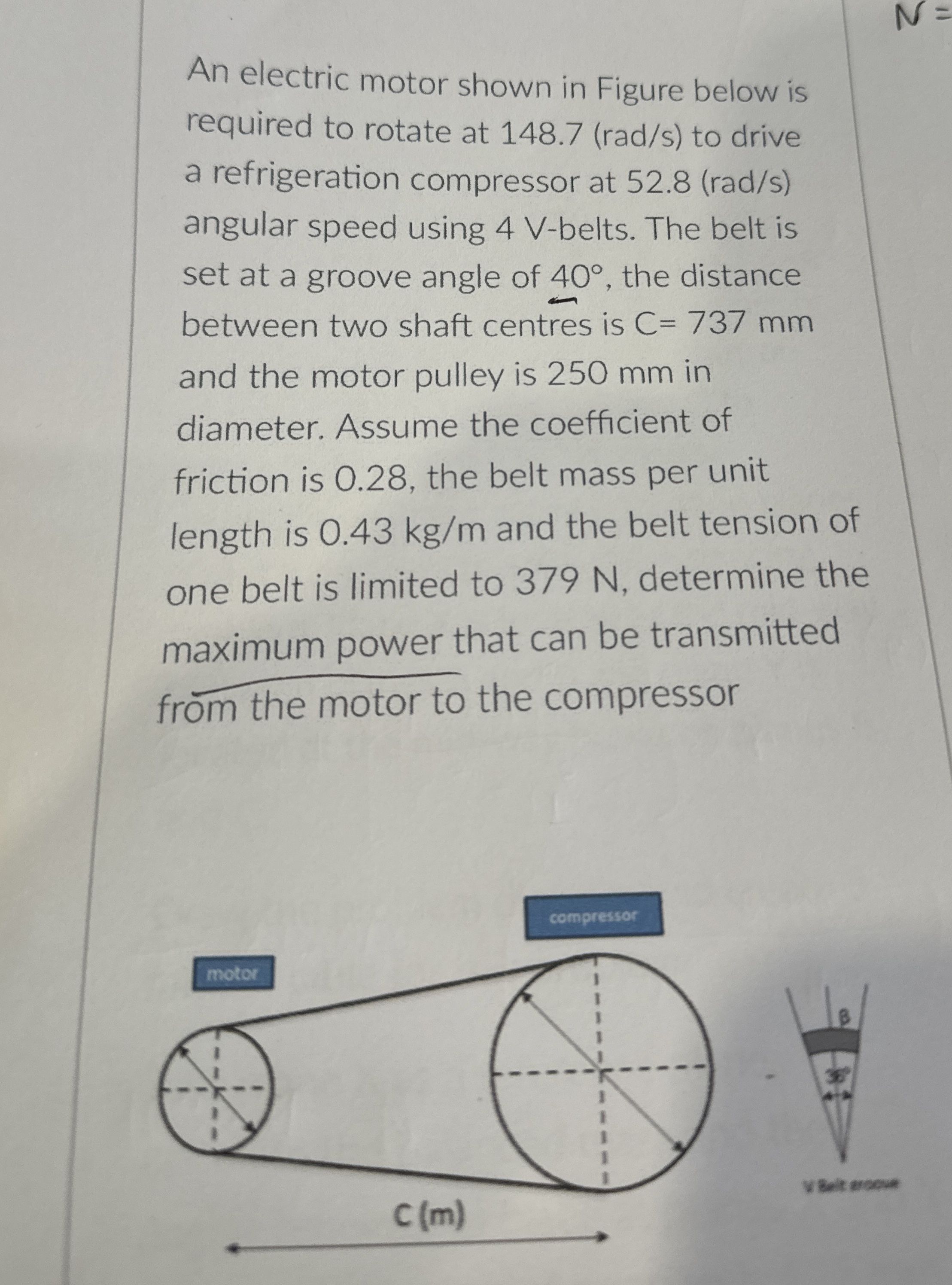An electric motor shown in Figure below is